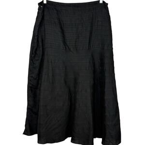 Soft Surroundings Maxi Skirt Linen Full Tiered Modest Black Size PXL Petite